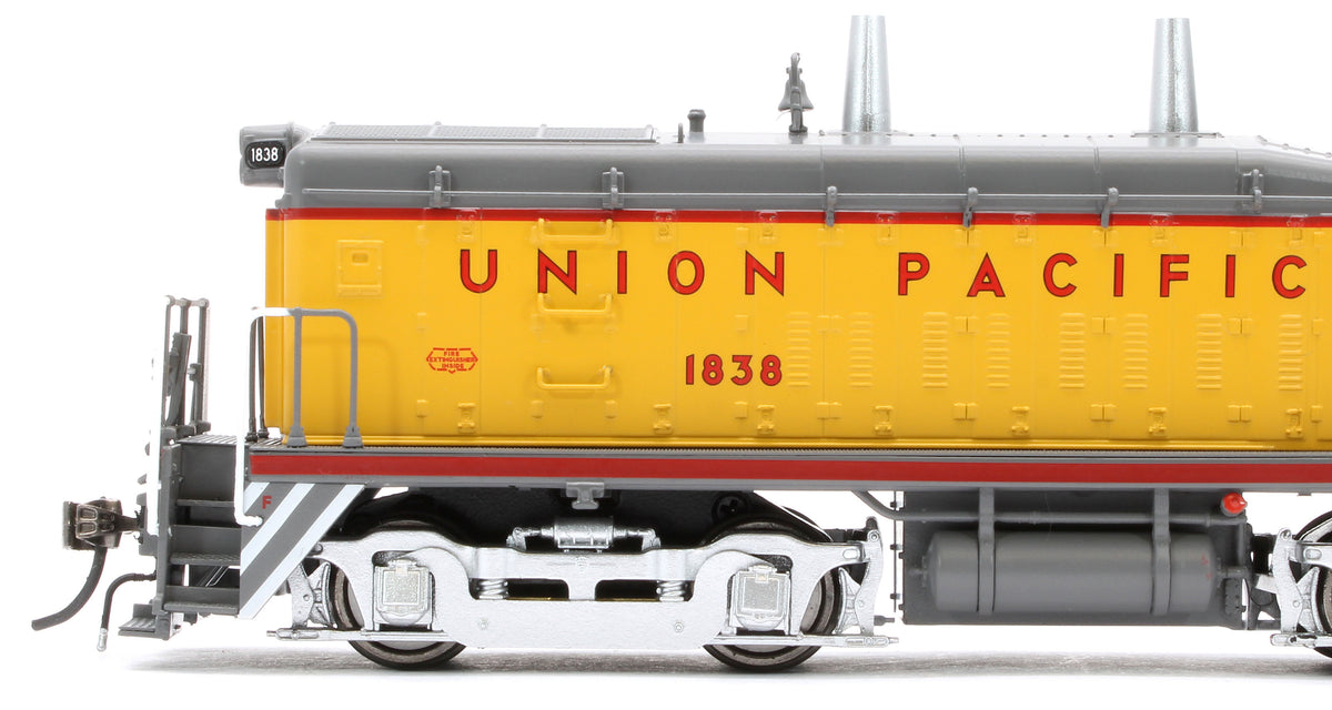 027096 HO EMD SW9 (DC/Silent): Union Pacific - As Delivered Slogan: #1838