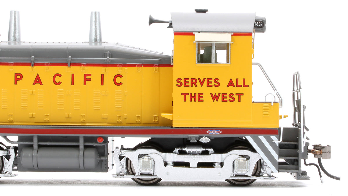 027096 HO EMD SW9 (DC/Silent): Union Pacific - As Delivered Slogan: #1838