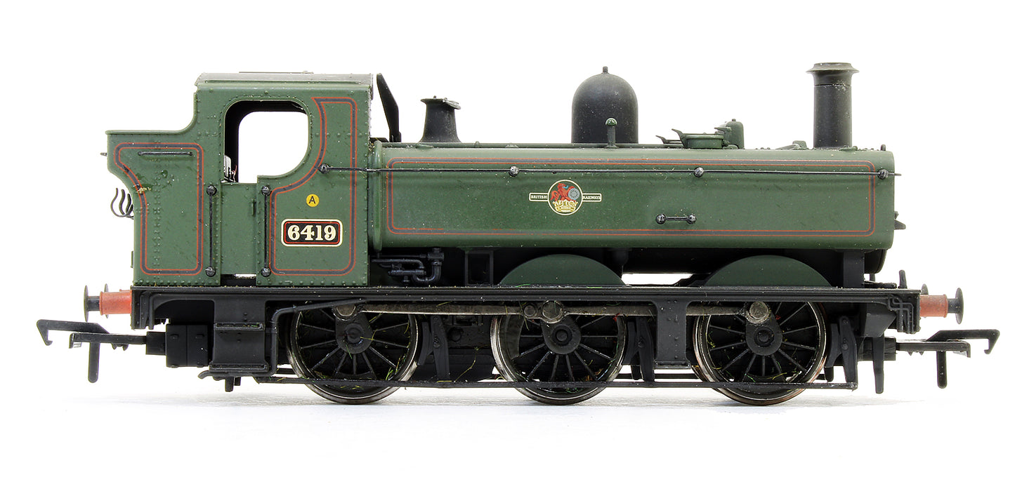 Pre-owned Class 64XX 6419 BR Lined Green Late Crest Steam Locomotive (Weathered) - DCC Fitted