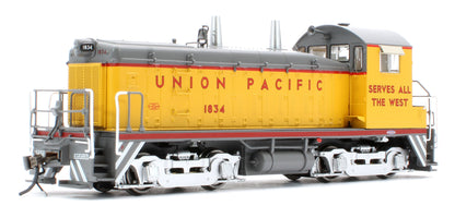 027095 HO EMD SW9 (DC/Silent): Union Pacific - As Delivered Slogan: #1834