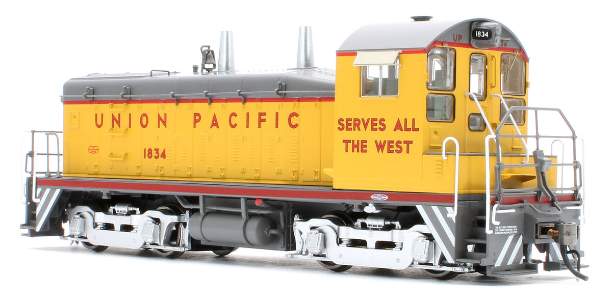 027095 HO EMD SW9 (DC/Silent): Union Pacific - As Delivered Slogan: #1834