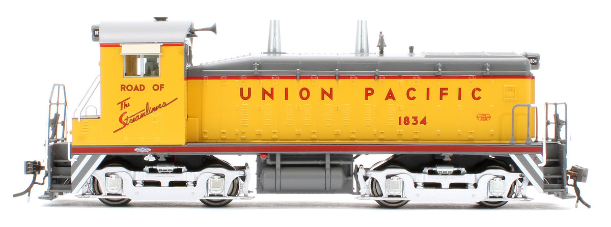 027095 HO EMD SW9 (DC/Silent): Union Pacific - As Delivered Slogan: #1834