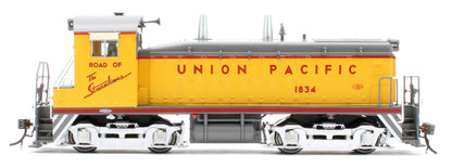027095 HO EMD SW9 (DC/Silent): Union Pacific - As Delivered Slogan: #1834