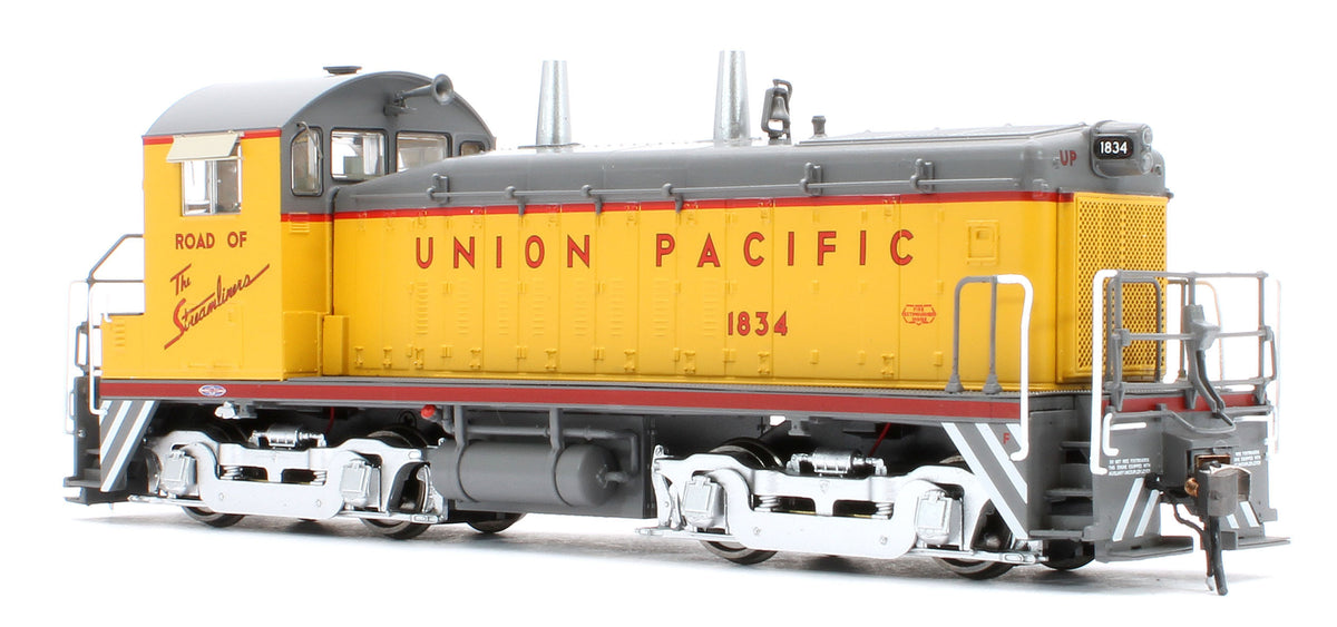 027095 HO EMD SW9 (DC/Silent): Union Pacific - As Delivered Slogan: #1834