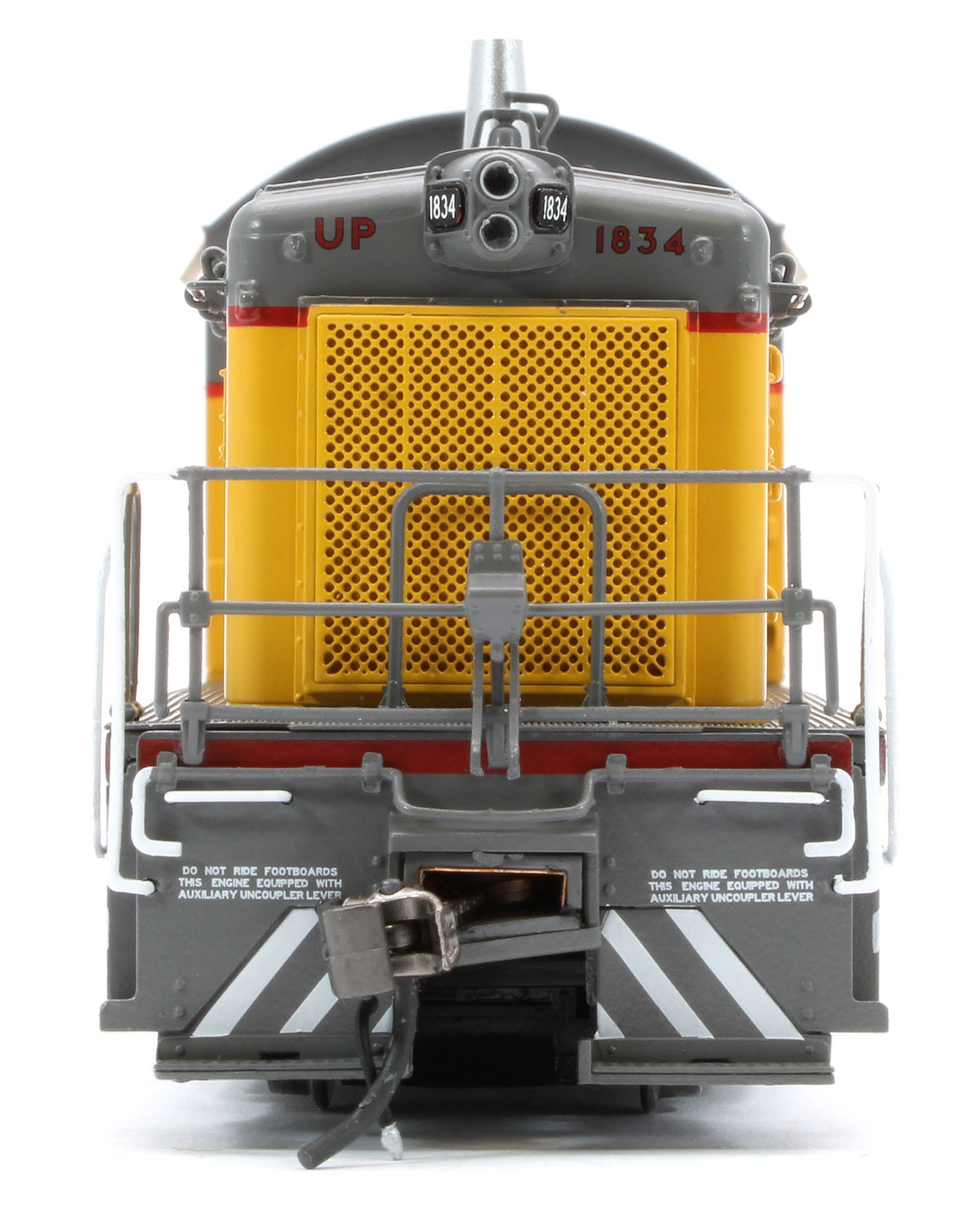027095 HO EMD SW9 (DC/Silent): Union Pacific - As Delivered Slogan: #1834