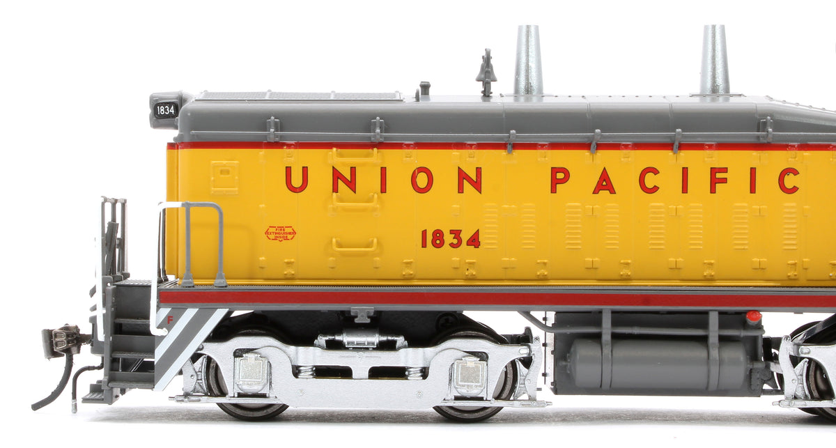 027095 HO EMD SW9 (DC/Silent): Union Pacific - As Delivered Slogan: #1834