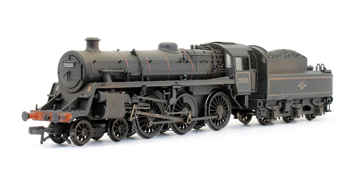 Pre-Owned Standard Class 4MT '75035' BR Lined Black Late Crest Steam Locomotive - Weathered & DCC Fitted