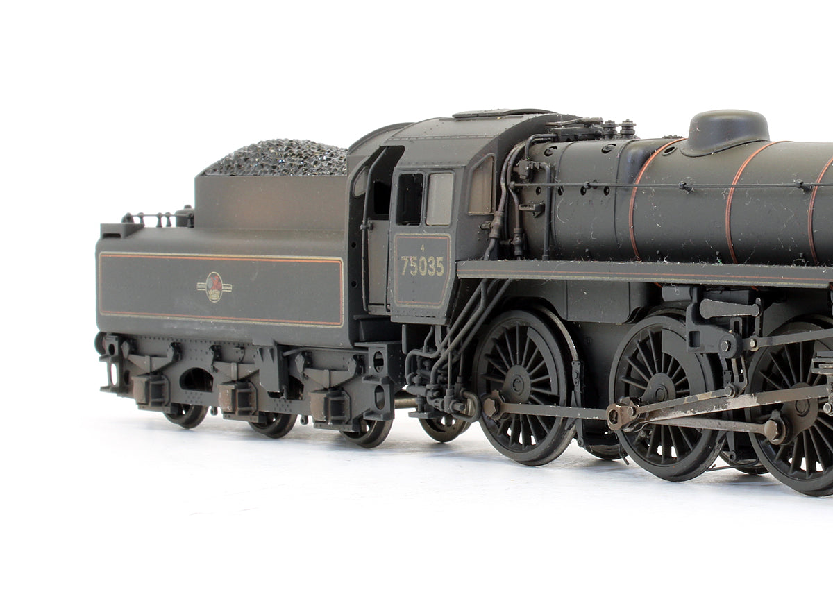 Pre-Owned Standard Class 4MT '75035' BR Lined Black Late Crest Steam Locomotive - Weathered & DCC Fitted