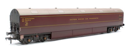 Newton Chambers Car Transporter Eastern Region BR Lined Maroon E96287/291/294E - Pack 3 - Weathered