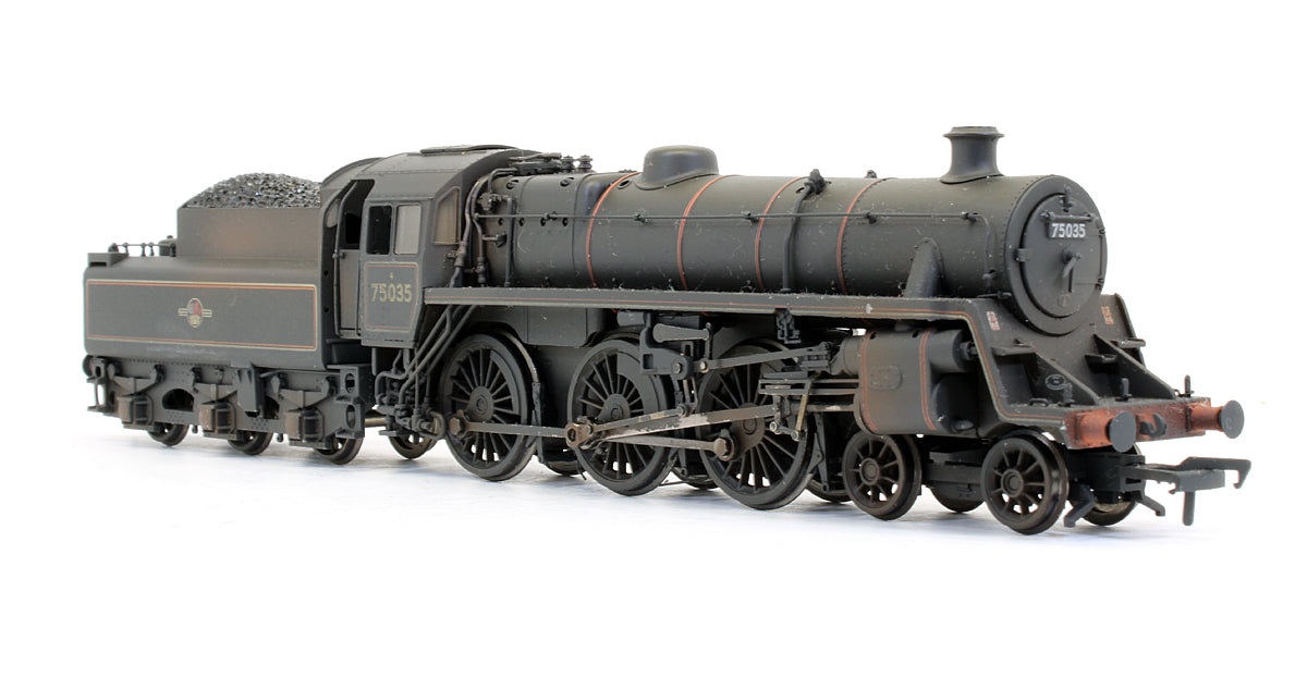 Pre-Owned Standard Class 4MT '75035' BR Lined Black Late Crest Steam Locomotive - Weathered & DCC Fitted