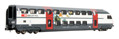 Pre-Owned H25117 IC2000 Bi-Level2nd Class Control Cab Coach of the SBB