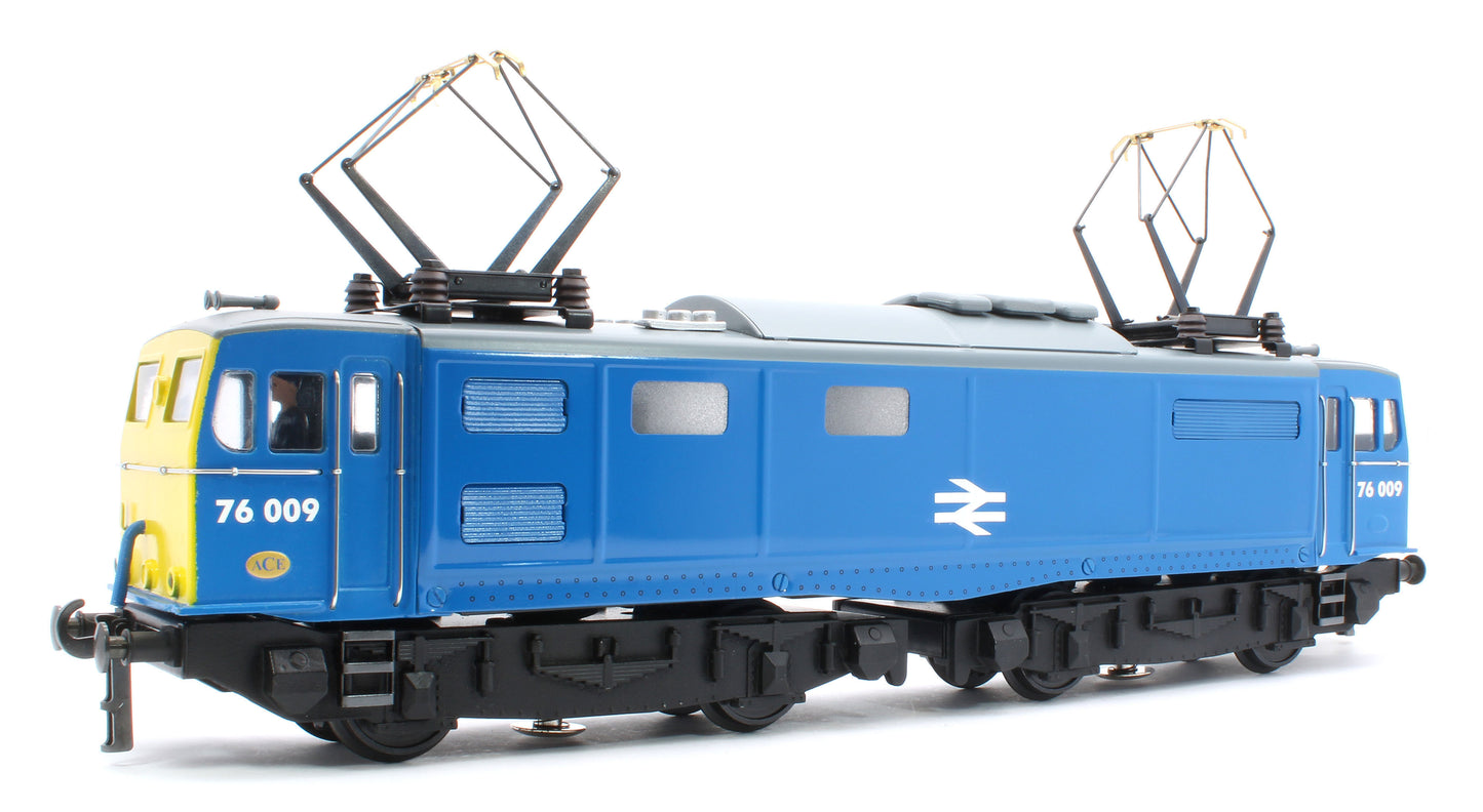 E/49-B6-S2 "EM1" 76001 & 76009 BR Class 76 Corporate Gloss Blue with Full Yellow Ends Electric Locomotives Wooden Box Presentation Set - Set 2