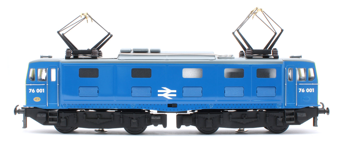E/49-B6-S2 "EM1" 76001 & 76009 BR Class 76 Corporate Gloss Blue with Full Yellow Ends Electric Locomotives Wooden Box Presentation Set - Set 2