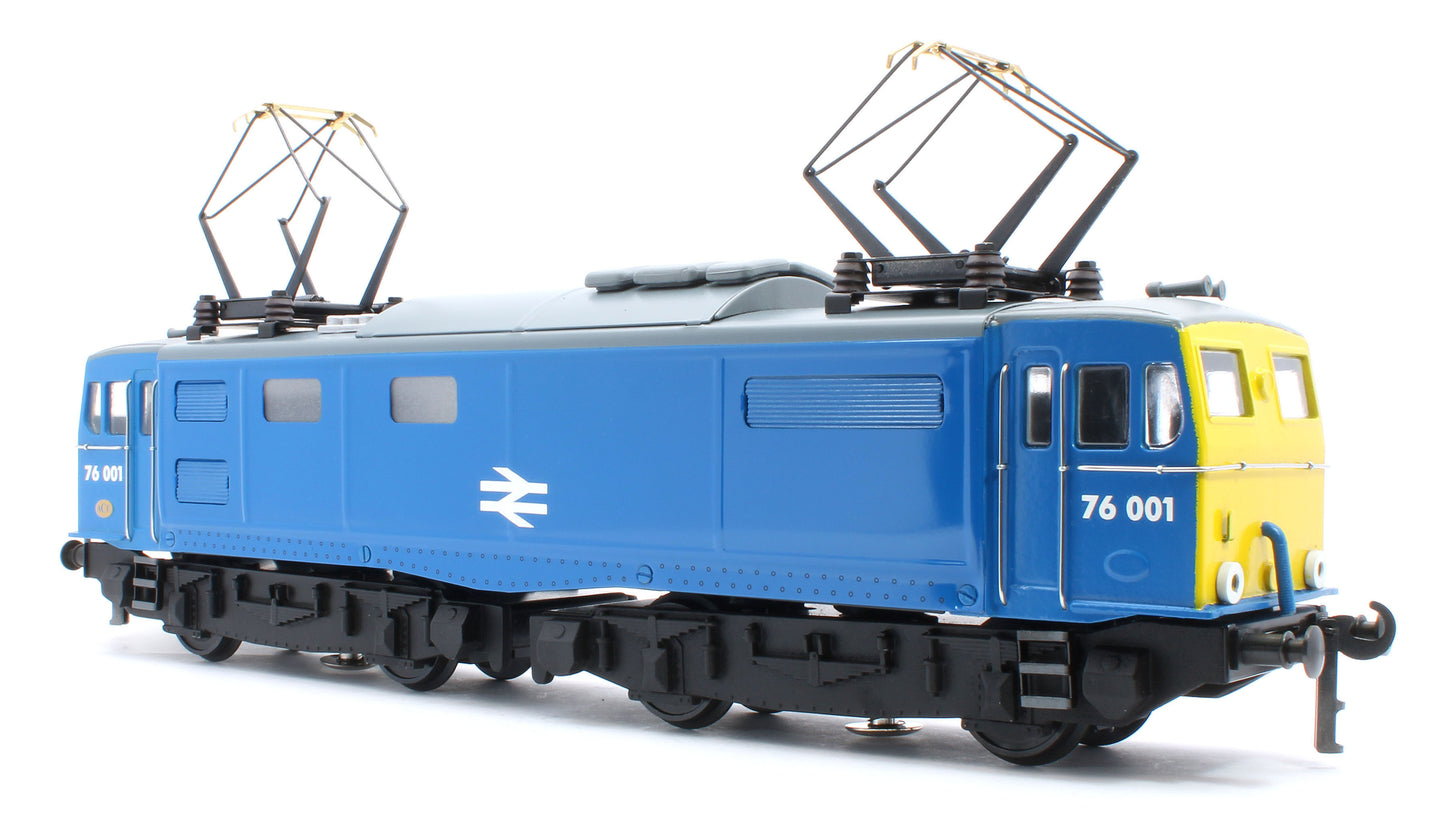 E/49-B6-S2 "EM1" 76001 & 76009 BR Class 76 Corporate Gloss Blue with Full Yellow Ends Electric Locomotives Wooden Box Presentation Set - Set 2