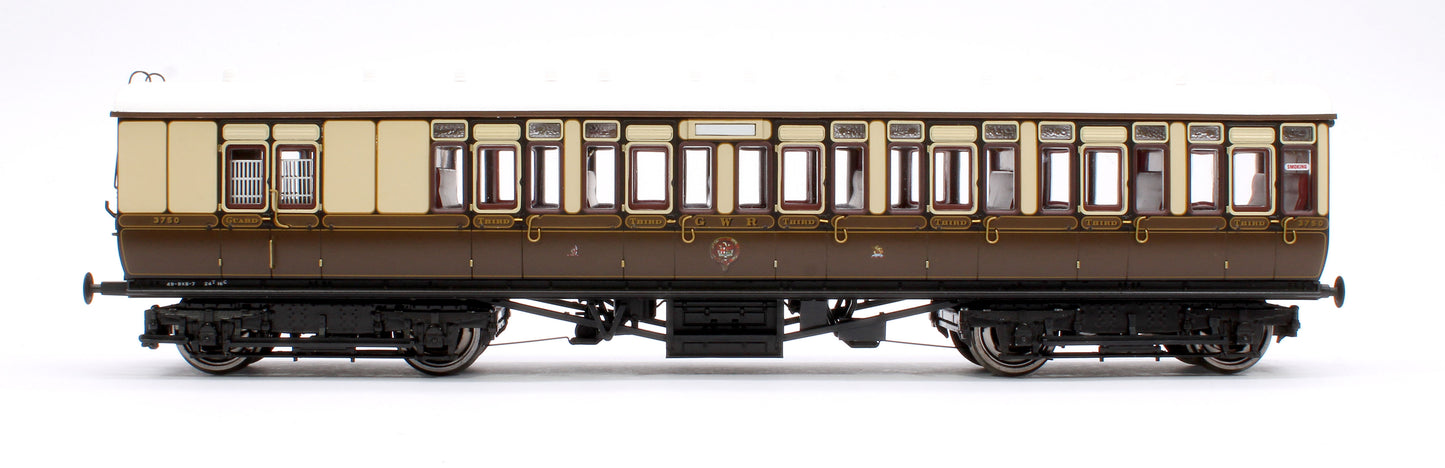 GWR Toplight Mainline City Lined Chocolate & Cream 3rd Brake 3750 Set 2