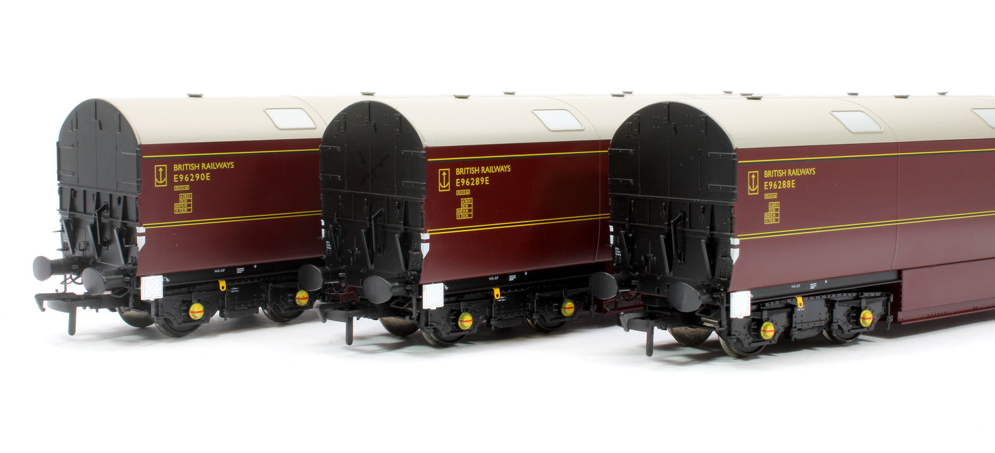 Newton Chambers Car Transporter Eastern Region BR Lined Maroon E96288/289/290E - Pack 1