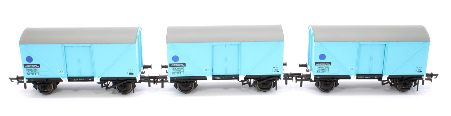 Pre-Owned R60115 12T Fish Van BR Blue - 87262, 87263 & 87264 - Pack of 3