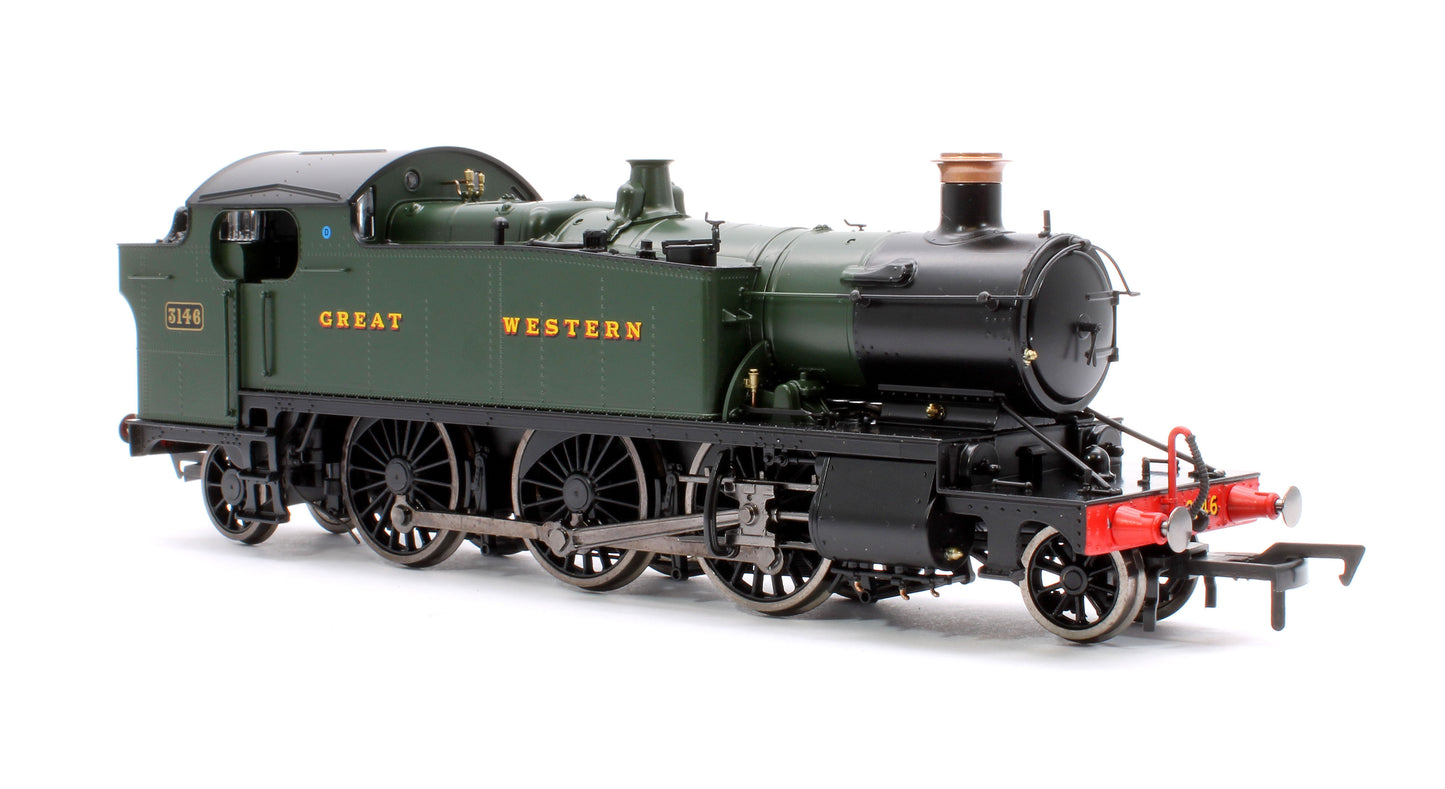 Large Prairie 3146 GWR Green Great Western Steam Locomotive - DCC Fitted