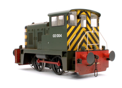 Class 02 BR Green 02004 (Wasp Stripes, no BR logo) Diesel Locomotive - Weathered
