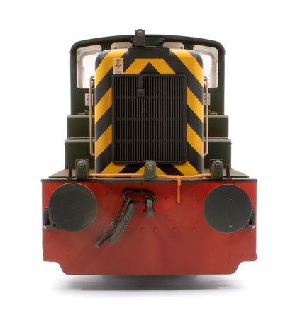 Class 02 BR Green 02004 (Wasp Stripes, no BR logo) Diesel Locomotive - Weathered