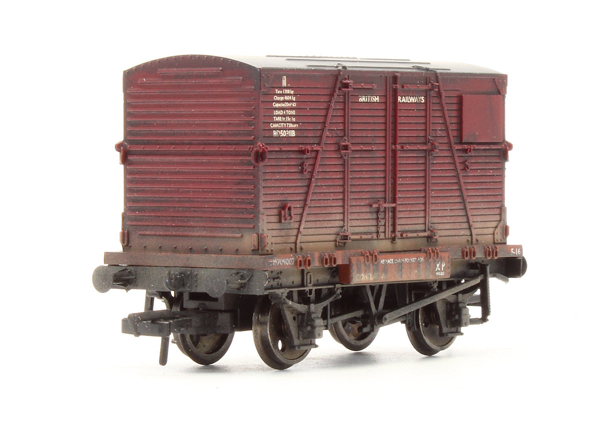 Pre-Owned Conflat BR Crimson with BD Container No.B709007 - Custom Weathered