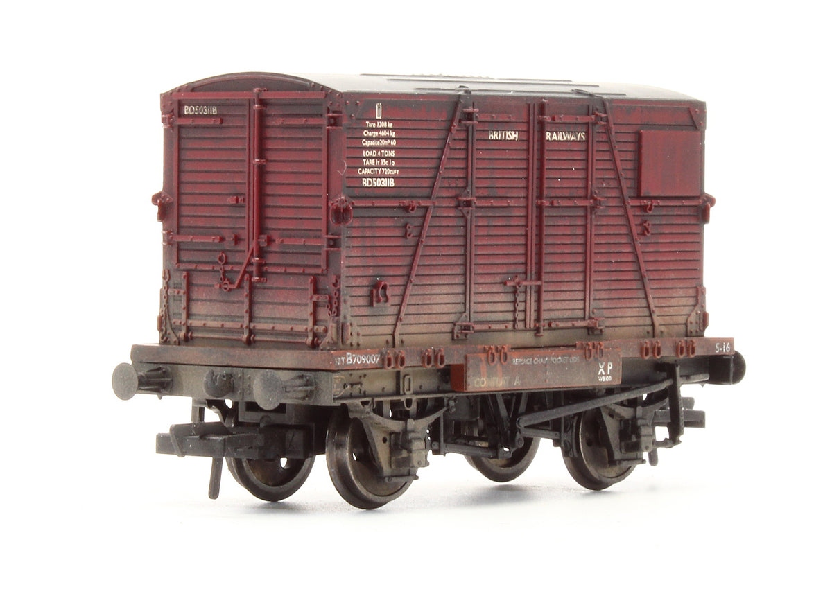 Pre-Owned Conflat BR Crimson with BD Container No.B709007 - Custom Weathered