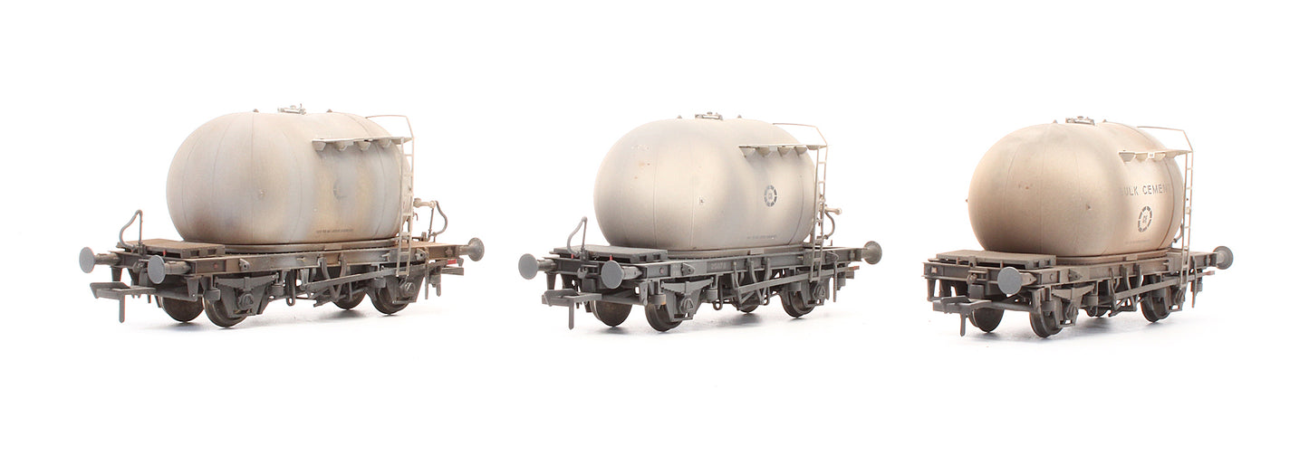 Pre-Owned IRM1011 CIE Bulk Cement Wagon - Ivory/Black - Set B - Custom Weathered