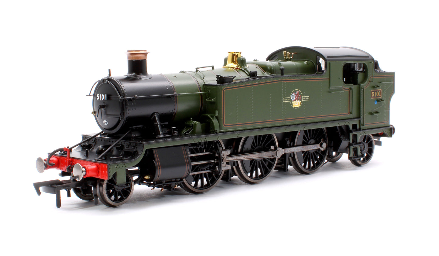 Large Prairie 5101 Lined BR Green Late Crest Steam Locomotive - DCC Fitted