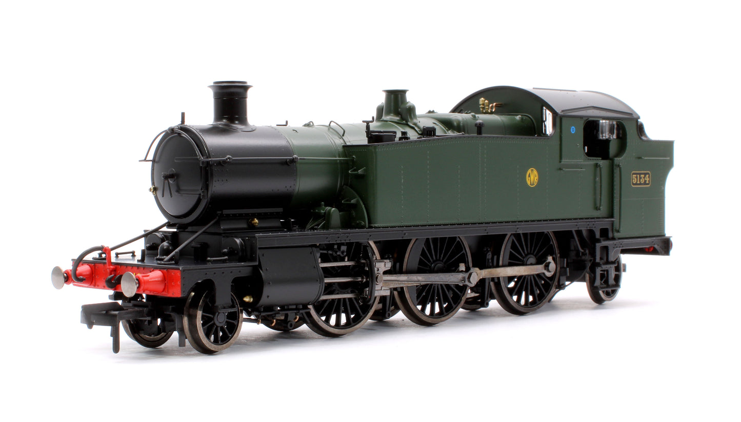 Large Prairie 5134 GWR Green Shirt Button Steam Locomotive - DCC Fitted