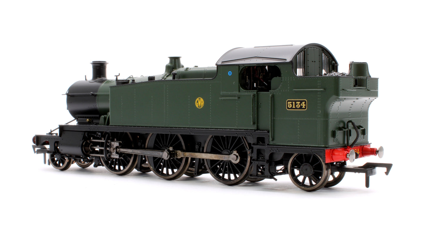 Large Prairie 5134 GWR Green Shirt Button Steam Locomotive - DCC Fitted