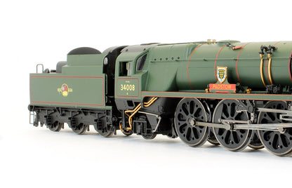 Pre-Owned R2708 BR Green 4-6-2 Rebuilt West Country 'Padstow' 34008 Steam Locomotive