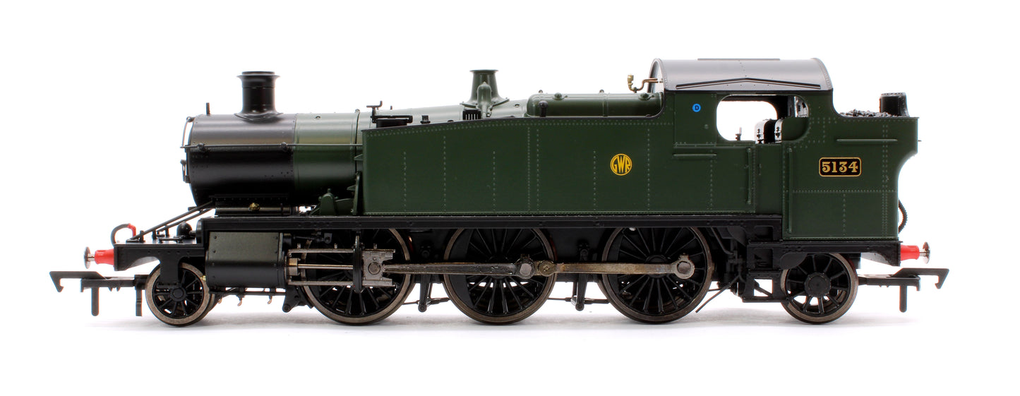 Large Prairie 5134 GWR Green Shirt Button Steam Locomotive