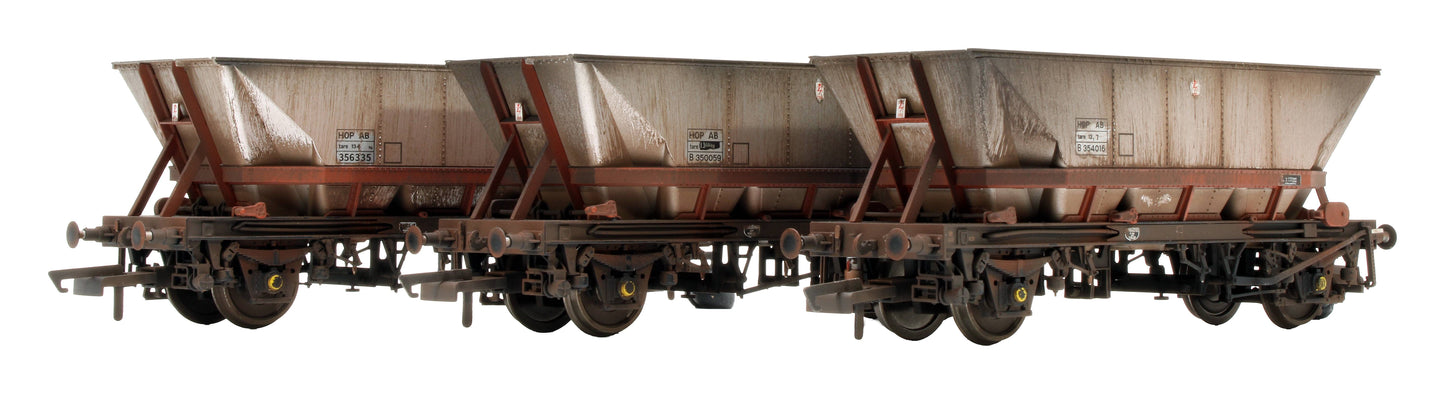 Pre-Owned Set of 3 HAA HOP AB MGR Hopper Wagons - Freight Brown - Pack 2