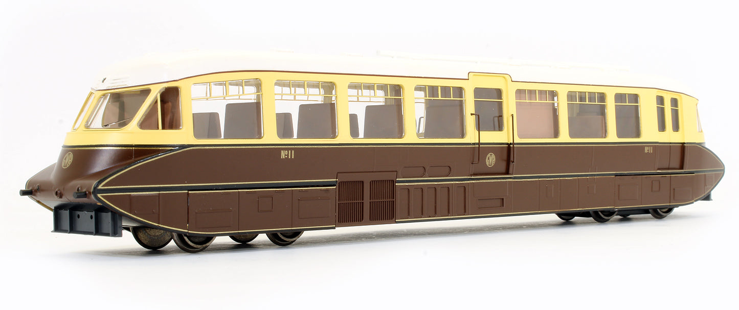 Pre-Owned 4D-011-000 Streamlined Railcar No11 Lined Chocolate and Cream GWR Monogram