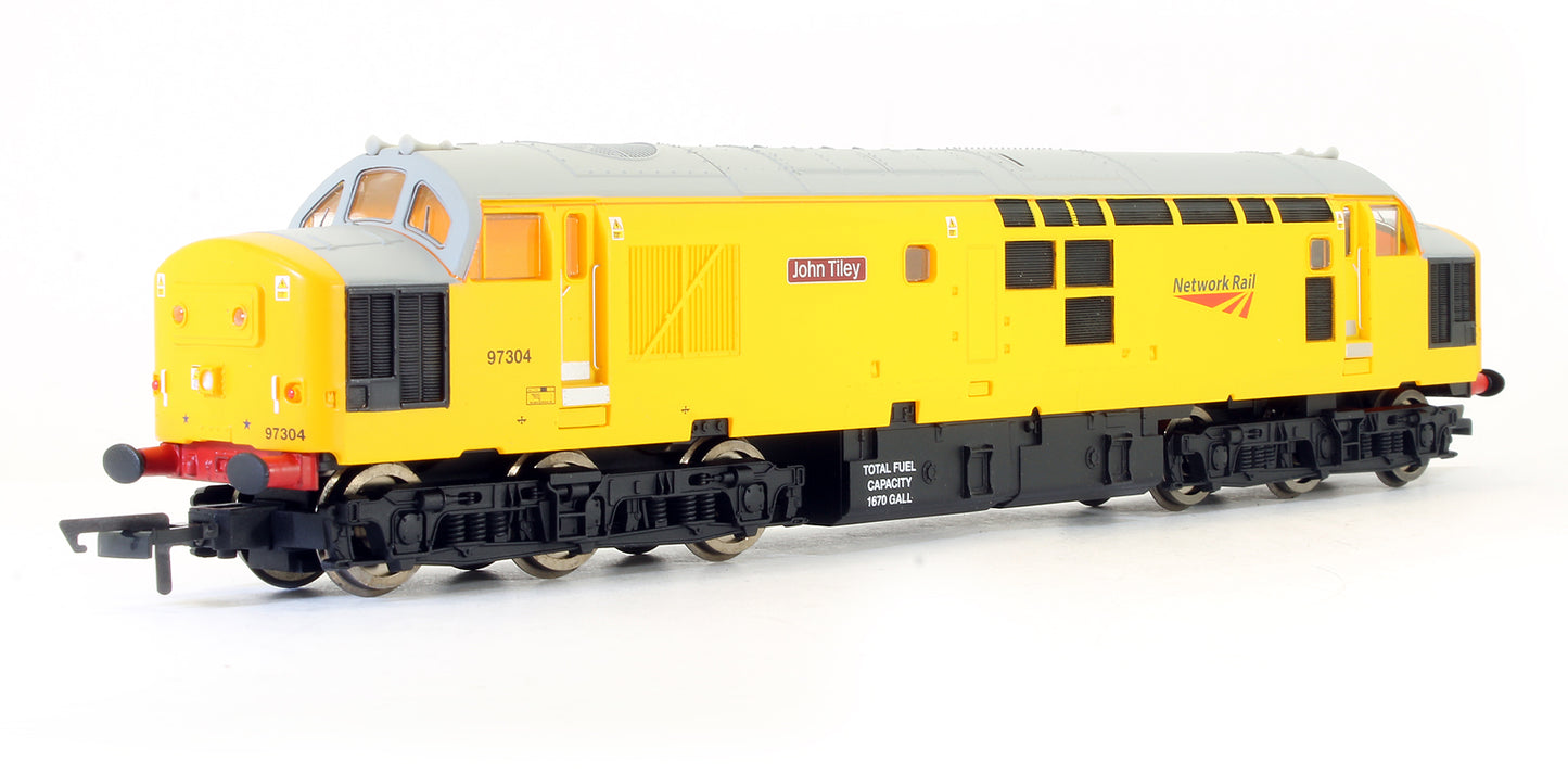 Pre-Owned RailRoad Network Rail Class 37 'John Tiley' 97304 Diesel Locomotive (Railroad Plus - Enhanced Livery) - DCC Sound