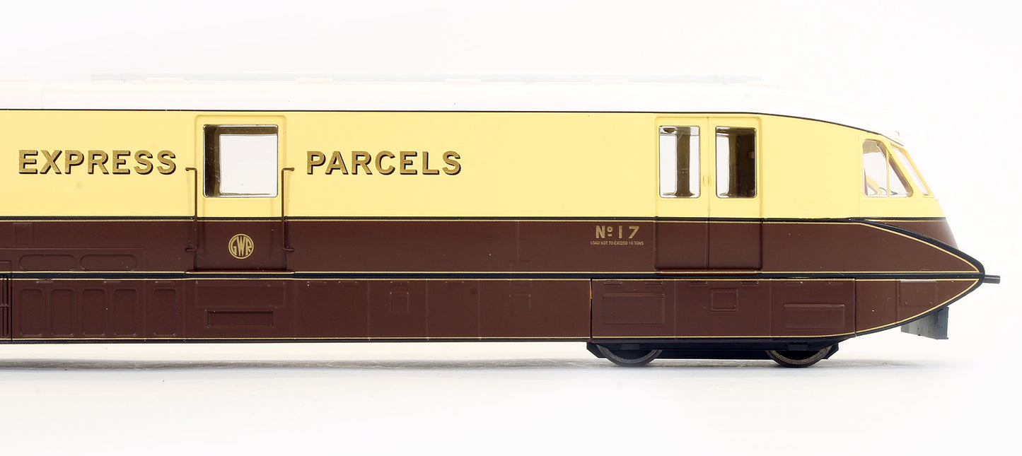 Pre-Owned 4D-011-100 Streamlined Railcar No17 Express Parcels Chocolate and Cream