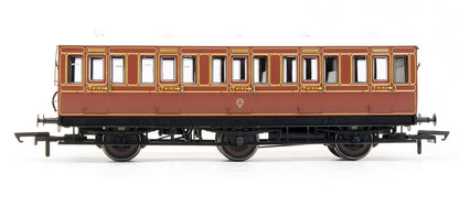 Pre-Owned Genesis Coach 6 Wheel 3rd '504' In LBSCR Umber - With Working Lighting
