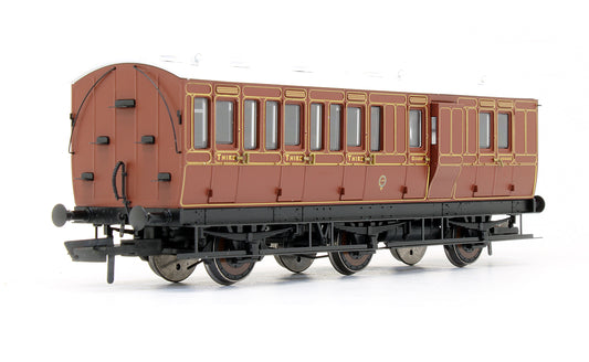 Pre-Owned Genesis Coach 6 Wheel Brake 3rd '185' In LBSCR Umber - With Working Lighting