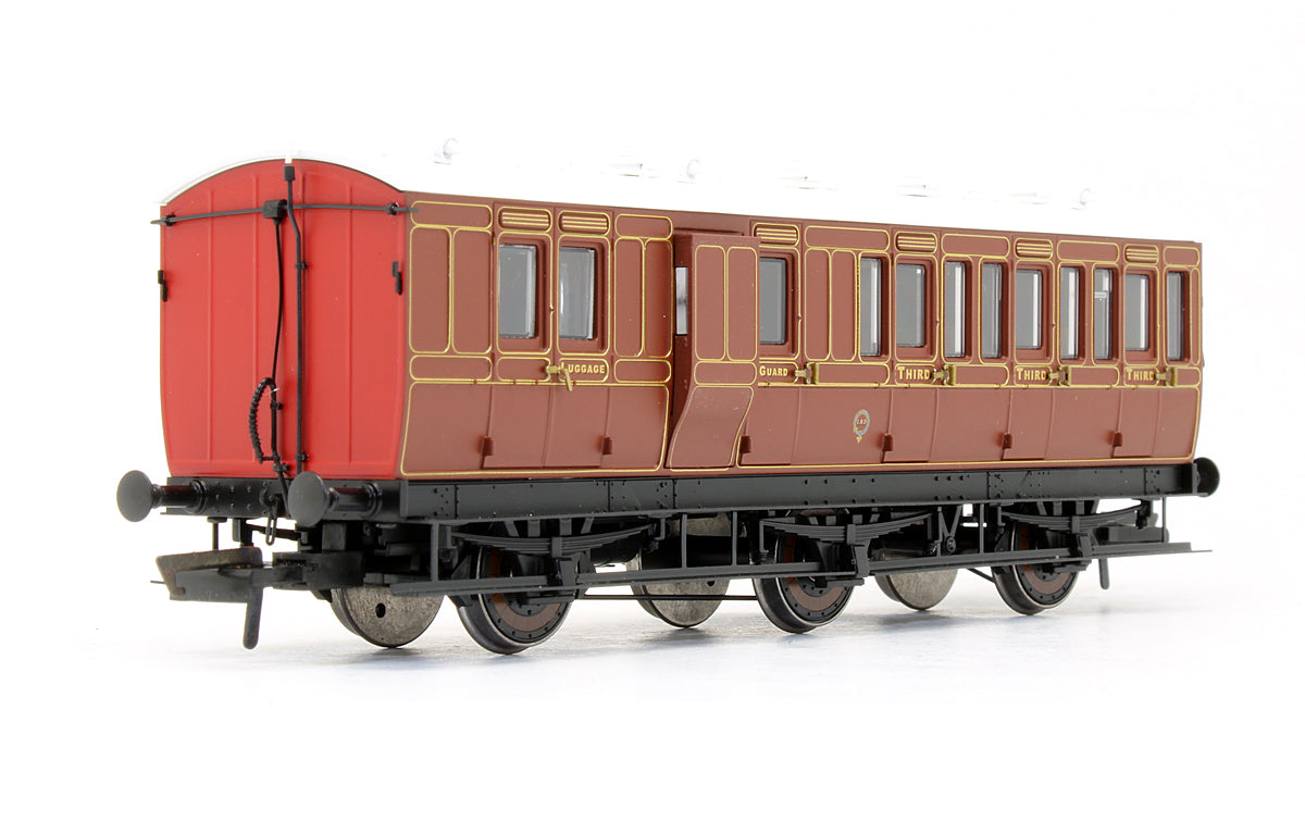 Pre-Owned Genesis Coach 6 Wheel Brake 3rd '185' In LBSCR Umber - With Working Lighting