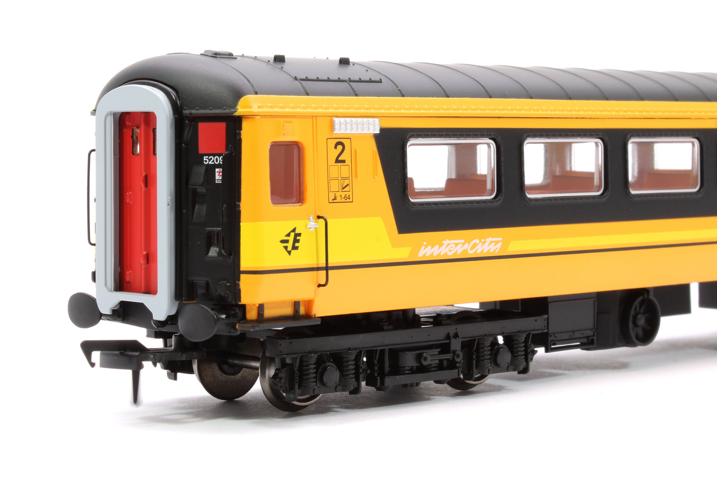 MK2D Irish Railways Standard Open Orange & Black - Black Roof