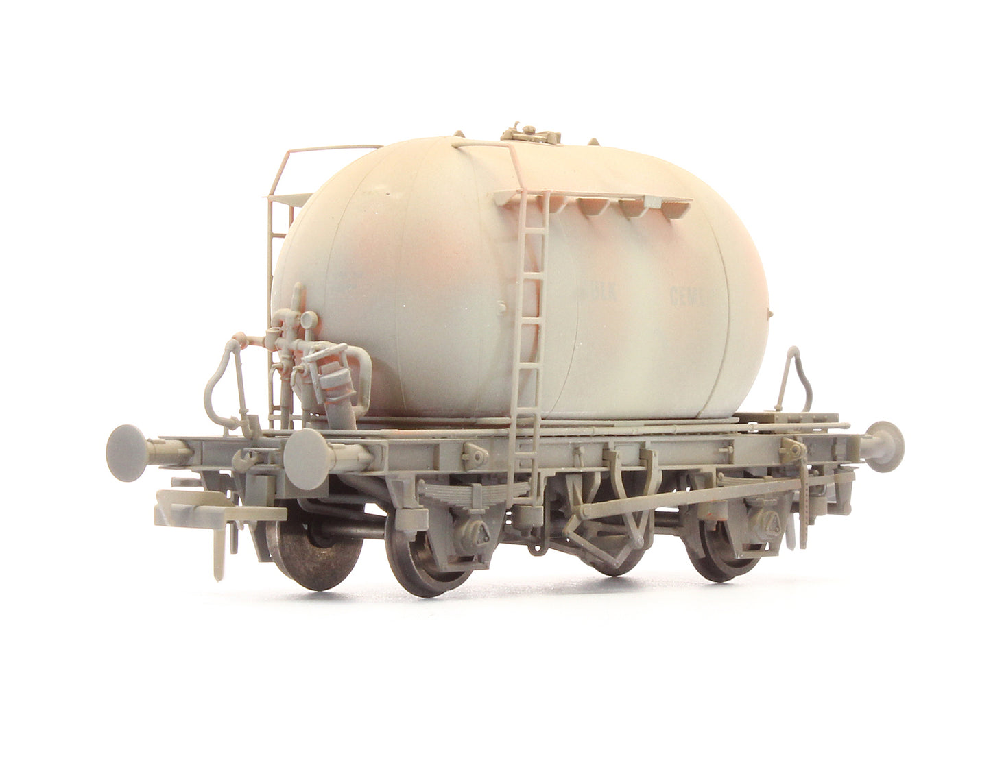 Pre-Owned IRM1012 CIE Bulk Cement Wagon - Ivory/Black - Set C - Custom Weathered