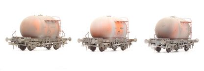 Pre-Owned IRM1014 CIE Bulk Cement Wagon - Tan/Grey - Set E - Custom Weathered