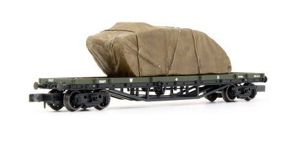 Pre-Owned Bogie Bolster Wagon WD WW1 Khaki With Load