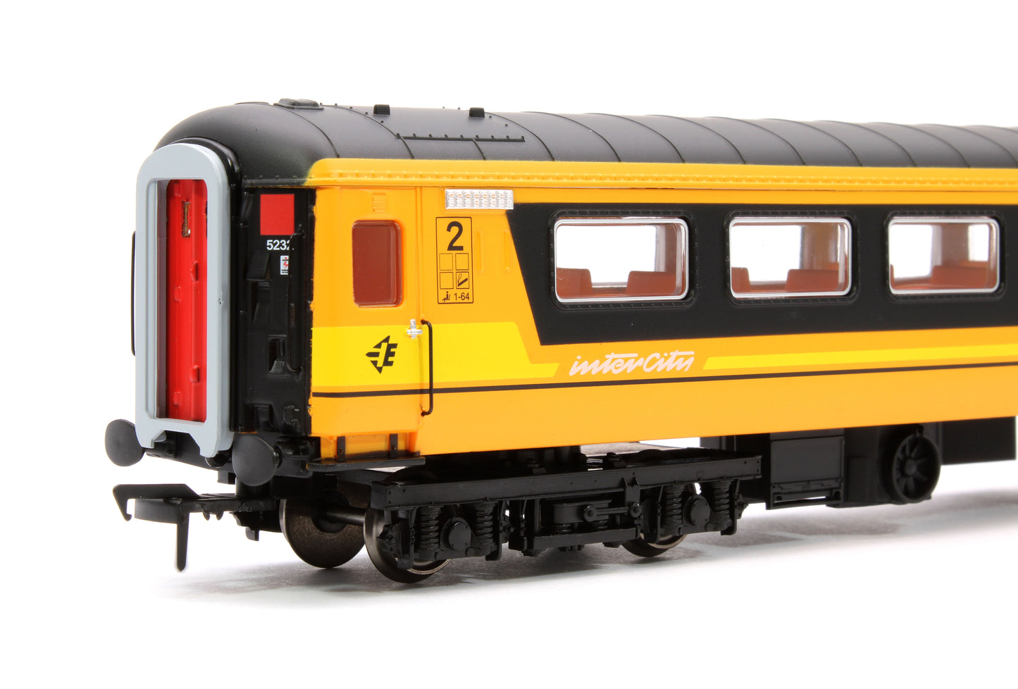 MK2D Irish Railways Standard Open Orange & Black - Black Roof