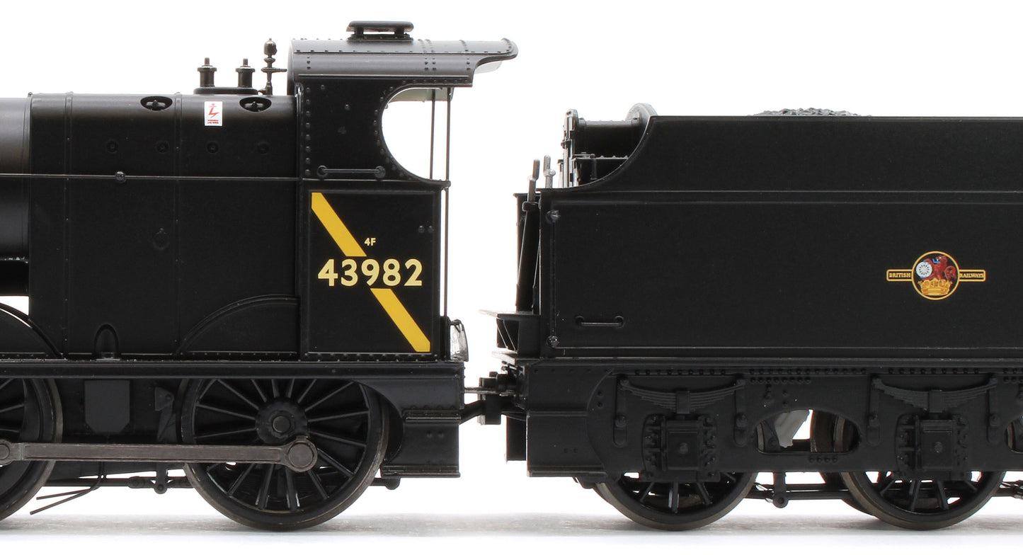 31-884ASF MR 3835 (4F) with Fowler Tender 43982 BR Black (Late Crest) Steam Locomotive - DCC Sound