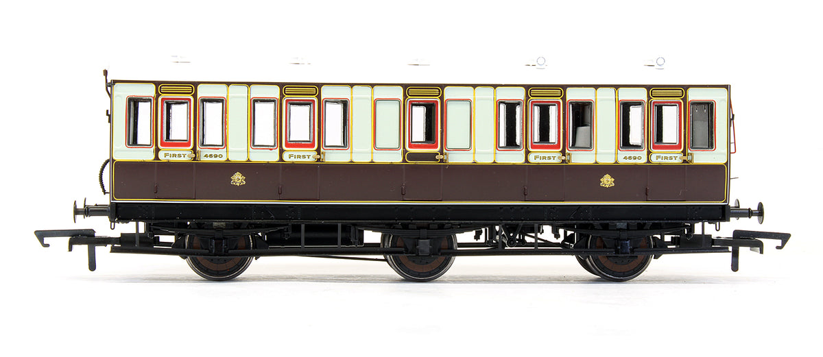 Pre-Owned 6 Wheel 1st 4690 In LNWR Livery Genesis Coach - With Working Lighting
