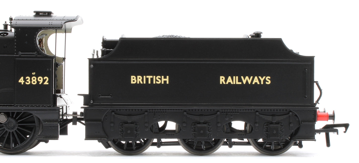 31-886SF MR 3835 (4F) with Fowler Tender 43892 BR Black (British Railways) Steam Locomotive - DCC Sound