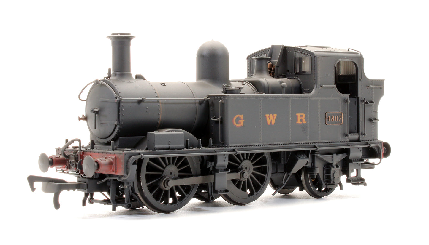 Pre-Owned Class 48XX 4807 0-4-2T GWR Wartime Black with GWR Lettering Steam Locomotive (Weathered)