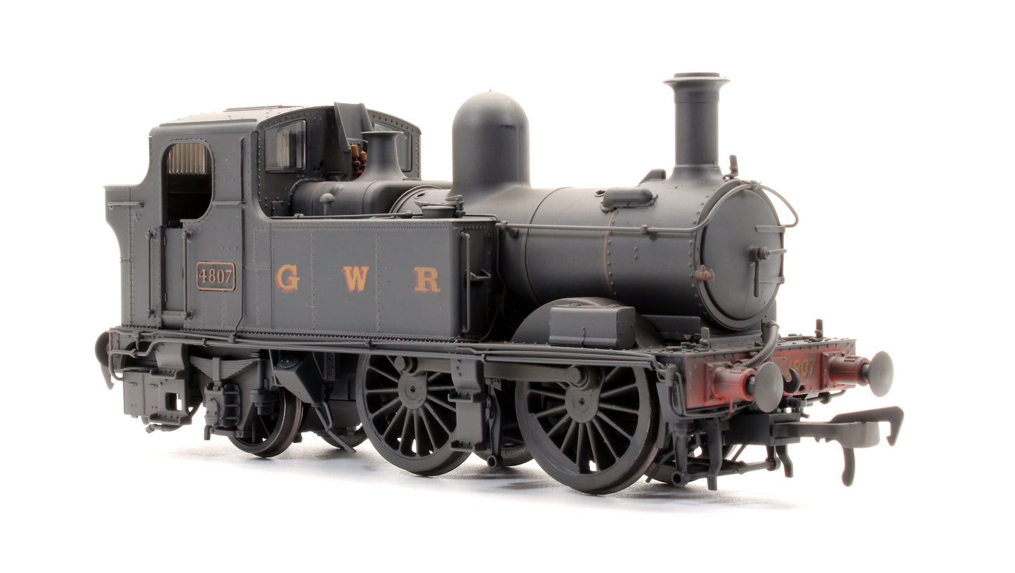 Pre-Owned Class 48XX 4807 0-4-2T GWR Wartime Black with GWR Lettering Steam Locomotive (Weathered)