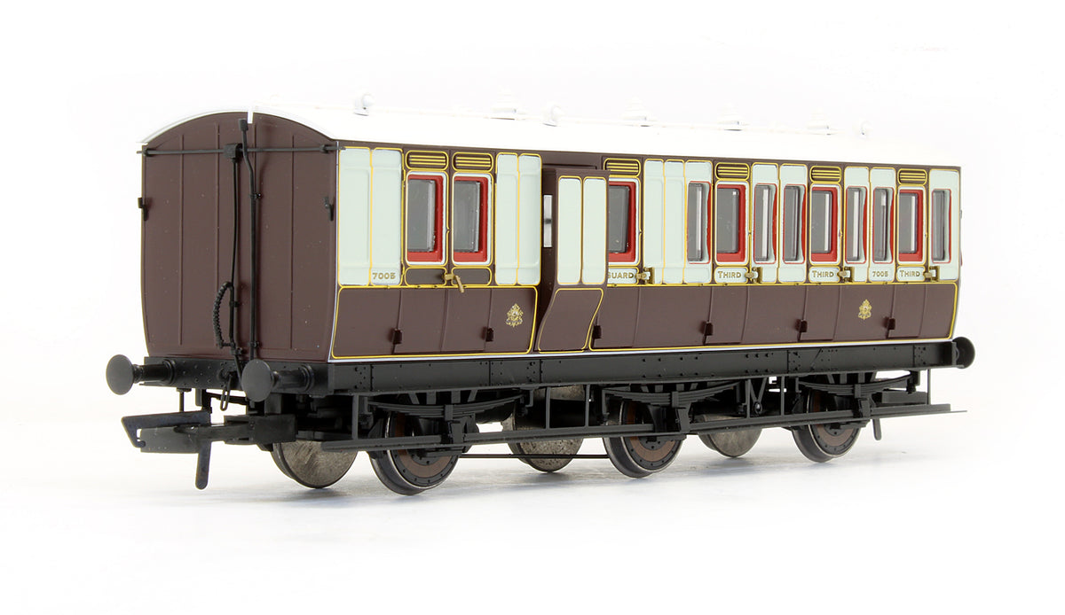 Pre-Owned 6 Wheel Brake 3rd 7005 In LNWR Livery Genesis Coach - With Working Lighting